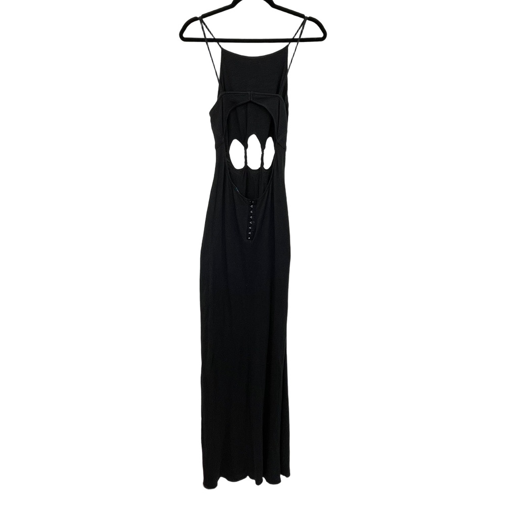 Free People Beach Women's Gray Cutout Twisted Spaghetti Strap Maxi Dress S/P